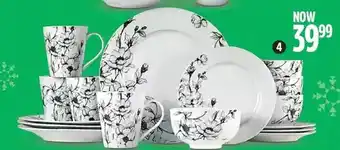 Canadian Tire Wild rose 16-pc dinnerware set offer