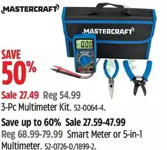 Canadian Tire Mastercraft 3-pc multimeter kit | smart meter or 5-in-1 multimeter offer