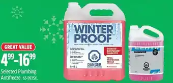 Canadian Tire Winter proof plumbing antifreeze offer