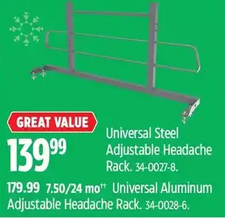 Canadian Tire Universal steel adjustable headache rack | universal aluminum adjustable headache rack offer