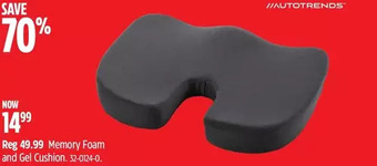 Canadian Tire Memory foam and gel cushion offer