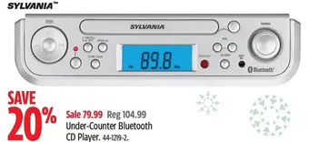 Canadian Tire Sylvania under-counter bluetooth cd player offer