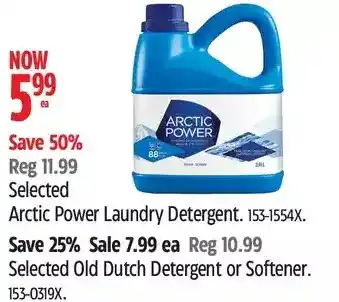 Canadian Tire Arctic power laundry detergent | old dutch detergent or softener offer