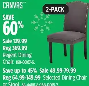 Canadian Tire Canvas regent dining chair | dining chair or stool offer