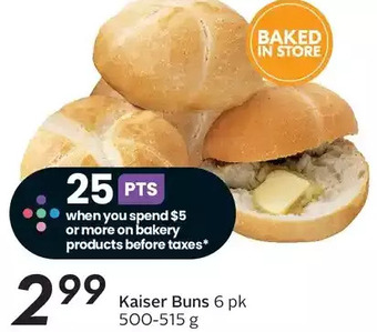 Sobeys Kaiser buns offer