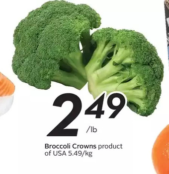 Sobeys Broccoli crowns offer