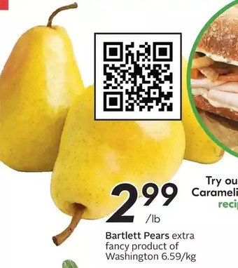 Sobeys Bartlett pears offer
