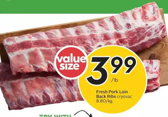 Sobeys Fresh pork loin back ribs offer