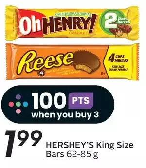 Sobeys Hershey's king size bars offer