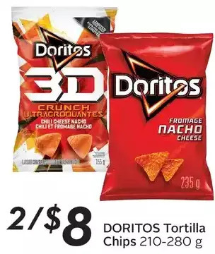 Sobeys Doritos tortilla chips offer
