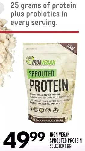 Sobeys Iron vegan sprouted protein offer