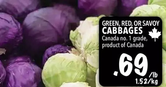 Farm Boy Green, red, or savoy cabbages offer