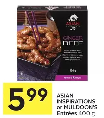 Foodland Asian inspirations or muldoon's entrées offer