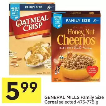 Foodland General mills family size cereal offer