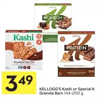 Foodland Kellogg's kashi or special k granola bars offer