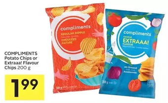 Foodland Compliments potato chips or extraaa! flavour chips offer