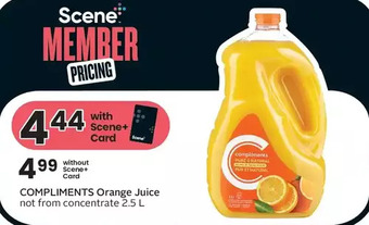 Foodland Compliments orange juice offer