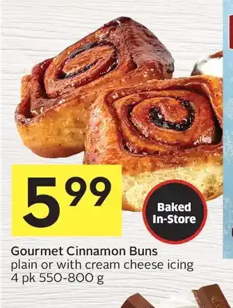 Foodland Gourmet cinnamon buns offer