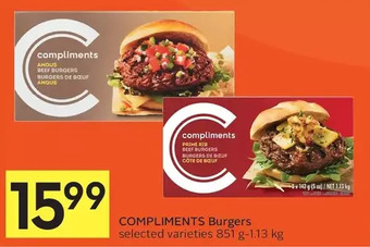 Foodland Compliments burgers offer