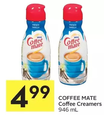 Foodland Coffee mate coffee creamers offer