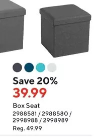 Staples Box seat offer