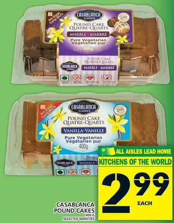 Food Basics Casablanca pound cakes offer