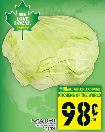 Food Basics Flat cabbage offer