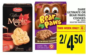 Food Basics Dare ultimate or bear paws cookies offer