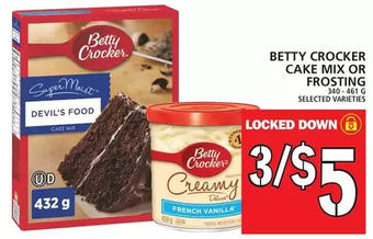 Food Basics Betty crocker cake mix or frosting offer
