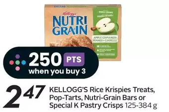 Sobeys Urban Fresh Kellogg's rice krispies treats, pop-tarts, nutri-grain bars or special k pastry crisps offer