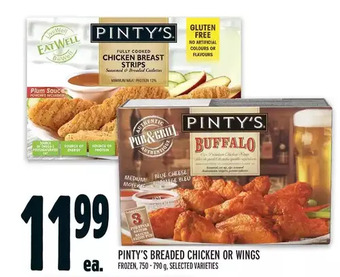 Metro Pinty's breaded chicken or wings offer