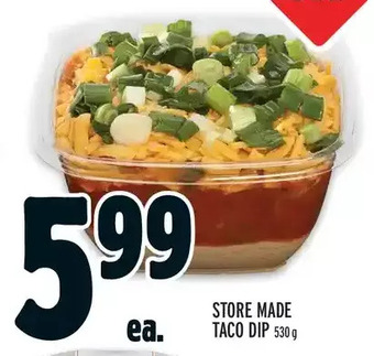 Metro Store made taco dip offer