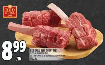 Metro Red grill beef short ribs offer