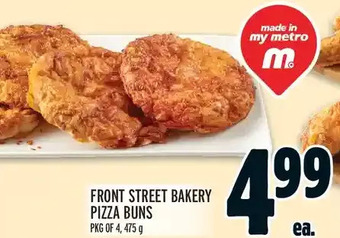 Metro Front street bakery pizza buns offer