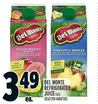 Metro Del monte refrigerated juice offer