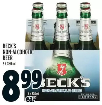 Metro Beck's non-alcoholic beer offer