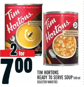 Metro Tim hortons ready to serve soup offer