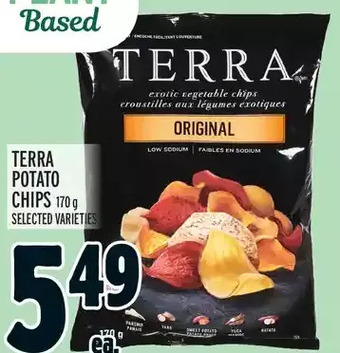 Metro Terra potato chips offer