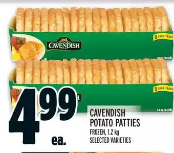 Metro Cavendish potato patties offer