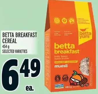 Metro Betta breakfast cereal offer