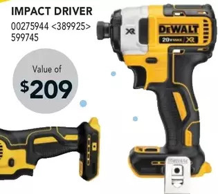Lowe's Dewalt impact driver offer
