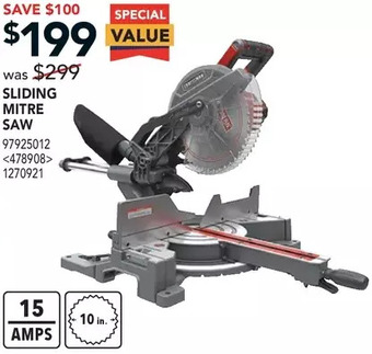 Lowe's Sliding mitre saw offer