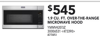 Lowe's 1.9 cu. ft. over-the-range microwave hood offer