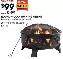 RONA Round wood-burning firepit. 30" offer