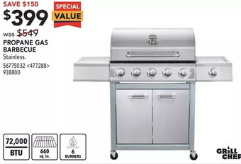 RONA Grill chef propane gas barbecue offer