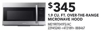 RONA 1.9 cu. ft. over-the-range microwave hood offer