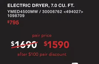 RONA Maytag electric dryer, 7.0 cu. ft offer