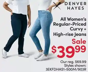 Mark's Denver hayes women's curvy + high-rise jeans offer