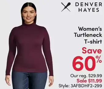 Mark's Denver hayes women's turtleneck t-shirt offer