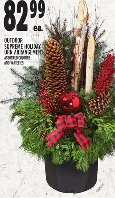 Metro Outdoor supreme holiday urn arrangement offer